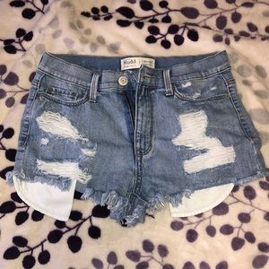 Ripped Jean Shorts